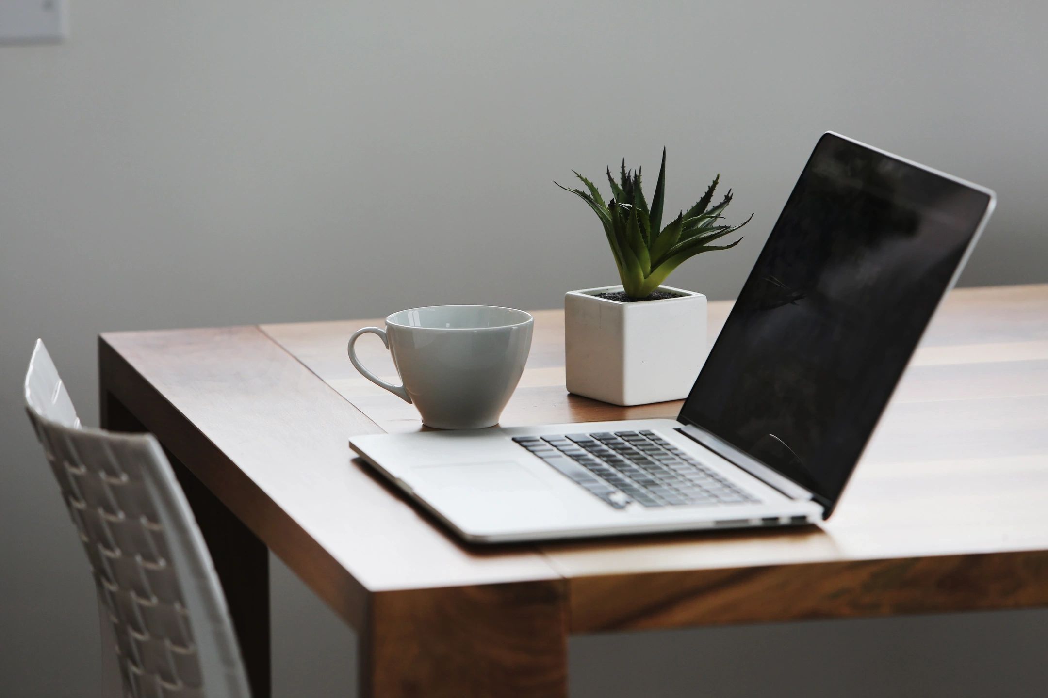 Laptop on a desk